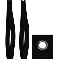 Quincadeco – Support étagère sangle cuir noir – 2 sangles pour tablettes 9-25 cm – Longueur 45 cm, largeur 3 cm – Charge max 15 kg