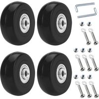 4-teiliges Set universeller Kofferrollen, 50 x 18 mm Ersatzrollen für Gepäck, Kofferrollen, Gepäckrollen