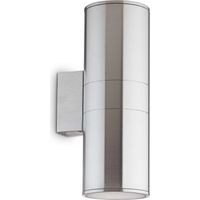 Ideal Lux Gun - 2 Licht Außen groß oben unten Wandleuchte Aluminium, Kitt IP54, E27