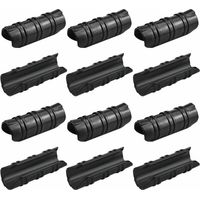 12 Pcs Serre Clips 25mm Clips Serre de Jardin Résistance aux Températures Elevées Fixation Serre Durable Facile a Utiliser pour Fixation Serre Bannière Tuyau Jardin Films - Noir