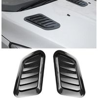 Lot de 2 grilles d'aération universelles pour capot, compatibles avec les prises d'air et les garnitures d'admission d'air, en fibre de carbone.