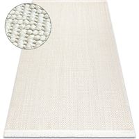 Tappeto NANO FJ86B Spina di pesce, loop, tessuto piatto bianco white 120x170 cm