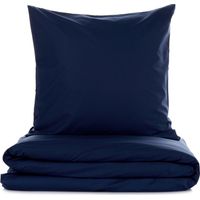 Housse de couette, housse de couette, linge de lit Set 100% Coton Bleu foncé