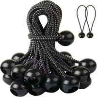 Tendeur Bache,Tendeur Elastique,40 Pièces Tendeurs en Caoutchouc avec Boule,Corde Elastique pour Bache,Tentes,Bâches,Camping