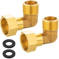 2-teiliges Winkelstück, 3/4"-Innen- und Außengewinde, Messing, korrosionsbeständig, Sanitärsystem