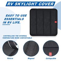 JSSEVN-RV Skylight Vent Cover, Magnetic Foldable Camper Window Sun Shade, RV Interior Privacy Curtains Fit for RV Bathroom and Boat Window