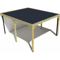 Carport bois • 4m x 5m • adossée • sens largeur • livraison comprise