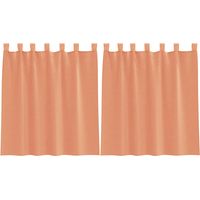 Maison Exclusive - Rideaux en voile avec boucles 2 pcs terre cuite 140x140 cm