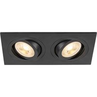 Encastré de plafond NEW TRIA® 155 carré double GU10 noir - SLV - 1008510