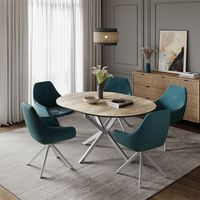 Table de salle Ă manger Loyd, ChĂŞne rustique/gris, 120x76.5cm extensible, Vicco