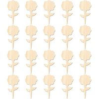 BUNTHAUS CSPARKV 20 Pièces Étiquettes Plantes Étiquette Bamboo Garden Marquage Plantes Étiquette Marquage Forme Fleur Bambou Étiquette Marquage Ecologique Plantes Étiquettes Plantes Bamboo pour Jardin