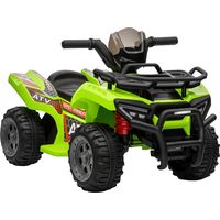 Quad ElĂ©ctrico Infantil para +18 Meses VehĂculo ElĂ©ctrico a BaterĂa 6V con Velocidad de 2 km/h 70x42x45 cm Verde