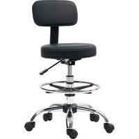 Chaise de bureau. chaise de dessin. repose-pieds réglable. hauteur réglable. pivotante 360°. 52x52x92cm. noir