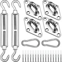 Mounting kit for sun sails, Parae 304 hardware set, for square and triangular sun sails