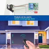 433-MHz-Funk-Fernschalter, 2-Kanal-Relais-Empfänger (AC 110V / 220V / 230V / 240V) mit 2 Fernbedienungen für Garagentore / Rollläden / Beleuchtung / Pumpen