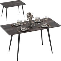 Table Ă manger extensible, table extensible pour 6 Ă 8 personnes, table de cuisine avec pieds en acier massif.