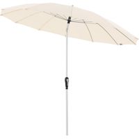 Doppler Ombrellone per il giardino in alluminio I Ombrellone da giardino con funzione di manovella I Ideale per giardino e balcone I 250 cm I Inclinazione versatile I Design orientale