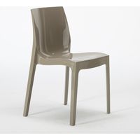 Silla para Cocina y Bar Ice Grand Soleil de Polipropileno Apilable - Beige