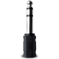 Adaptador audio estereo jack 3.5 hembra - jack 6.35 macho Negro