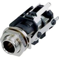Jack 6.35 mm embase femelle, verticale Rean AV RJ5VM-S-CON Nombre de pôles: 5 stéréo noir 1 pc(s)