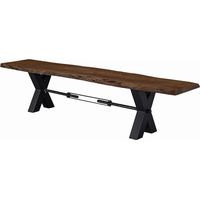 Bank Akazie 180x38x46 braun lackiert IRON LABEL 156