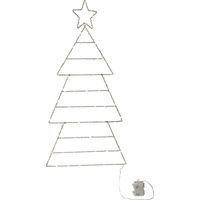 Guirlande lumineuse d'extérieur Star Trading « Folde », silhouette de sapin de Noël pliable, 84 LED, à piles, H 90 cm