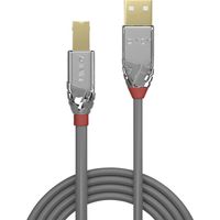 LINDY USB-Kabel USB 2.0 USB-A Stecker, USB-B Stecker 2.00 m Grau 36642