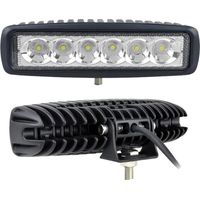 Faretto 18W 6 LED 12V Luce Fredda 6000K 60° IP67 per FUORISTRADA BARCHE 1770lm