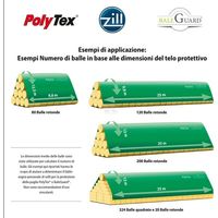 Telo copertura balle di fieno e paglia PolyTex DLG 9,8x12,5 m ZILL 27098125