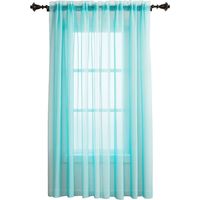 Schlichte, halbtransparente Voile-Gardinen, 2 Stück für das Wohnzimmer, Tüllgardinen für das Schlafzimmer, Weihnachtsdekoration, 80 cm breit x 200 cm lang