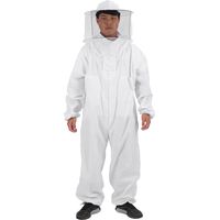 Combinaison apicole professionnelle intégrale avec chapeau et voile, tenue de protection complète pour apiculteur, taille L, idéale pour l'élevage des abeilles.