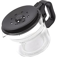 Ersatzteil - Kanne universal mit Deckel weiß oder schwarz Höhe 12 - 14 cm (12 - 15 Tassen) - - KRUPS, MAGIMIX, BRAUN, MOULINEX, DELONGHI, PHILIPS, SEB, ROWENTA, AEG, SEVERIN, DICAFF, SOLAC, FIRSTLINE