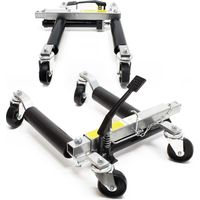 Wiltec – Chariot de déplacement 2x cric hydraulique 680kg – Largeur pneus 30 cm – Dimensions 620 x 540 x 330 mm – Sécurité renforcée