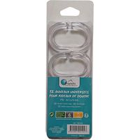 12 anelli per tende da doccia trasparenti, 4,1 x 6 cm