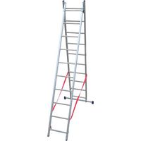 1PZ SCALA IN ALLUMINIO A 2 ELEMENTI STILO Gradini N2x10 H max cm. 454