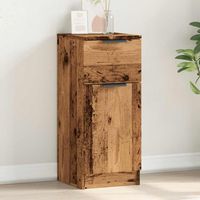 Vidaxl – Buffet en bois d'ingénierie 30x30x70 cm – Rangement spacieux avec 2 compartiments et tiroir – Résistant à l'humidité – Style minimaliste