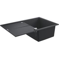 Grohe - Fregadero de material compuesto K400 con desagüe automático, 78x50 cm, granito negro 31639AP0