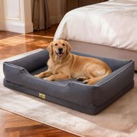 BingoPaw Large Dog Bed Soft Calming Sleeping Couch Washable for Large Medium Small Dogs - Grey XX Large 111x88x23cm