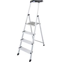 Krause Aluminium Stufen-Stehleiter 4 Marches Argent
