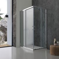 Rechteckige Duschkabine 80X120 Cm Aus 6-Mm-Kristallglas Giada