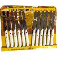 Marietti il Chiodato set 12 coltelli carne bianco inox
