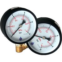 63mm 1bar Cadran Mesure Pression Jauge 1/4" Côté Manomètre