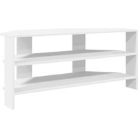 Meuble TV Banc TV Armoire TV d'Angle Blanc 102x40,5x45cm Bois d'ingénierie