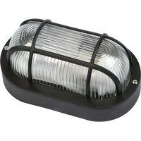 Éclairage de plafond Brixo Hauteur de l'application extérieure ovale 17 cm black