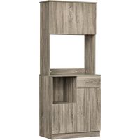 Credenza moderne en bois gris pour cuisine ou salle à manger, buffet avec portes et tiroir 71x41x178cm