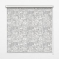 Store Enrouleur Intérieur pour Fenêtre - Store Tamisant - Store Enrouleur qui Laisse Passer la Lumière - Store Brise-Vue - Store - Store pour Intérieur - (100 cm x 140 cm) - Croquis de la ville