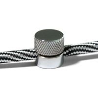 Creative-Cables Support mural Sarè - (Chrome, Ø 16 mm, H 15 mm, 2 pièces, pour câbles Ø 5-8 mm) - Aluminium - Avec vis et cheville