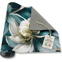 Chemin antidérapant Gigli 50 cm, lavable et découpable, fond en PVC, 100 % polyester, fabriqué en Italie Cm. 50x240