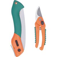 Sécateur de jardinage avec scie pliante 11829 - Kit de coupe pour branches et fleurs, outil manuel de jardin
