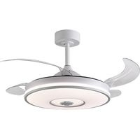 Ventilator dc Farben weiß, 4 einziehbare Flügel, 72w led 300040006000k, app, al.35xd.108/50cm